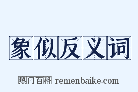 象似反义词是什么意思的图片